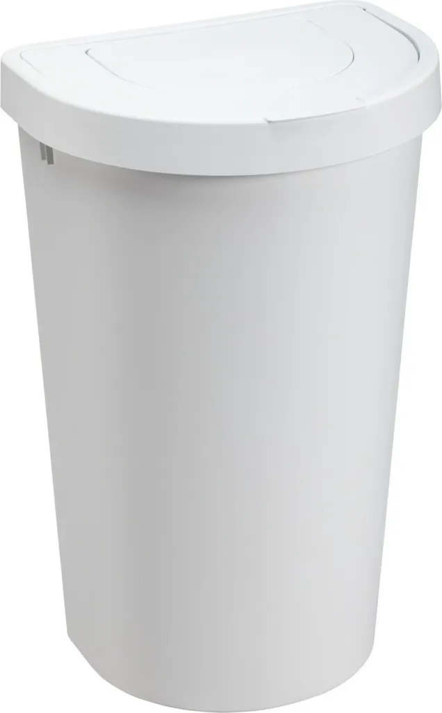 Poubelle de Bureau 45L Seattle Blanche - Idéale pour Grands Espaces