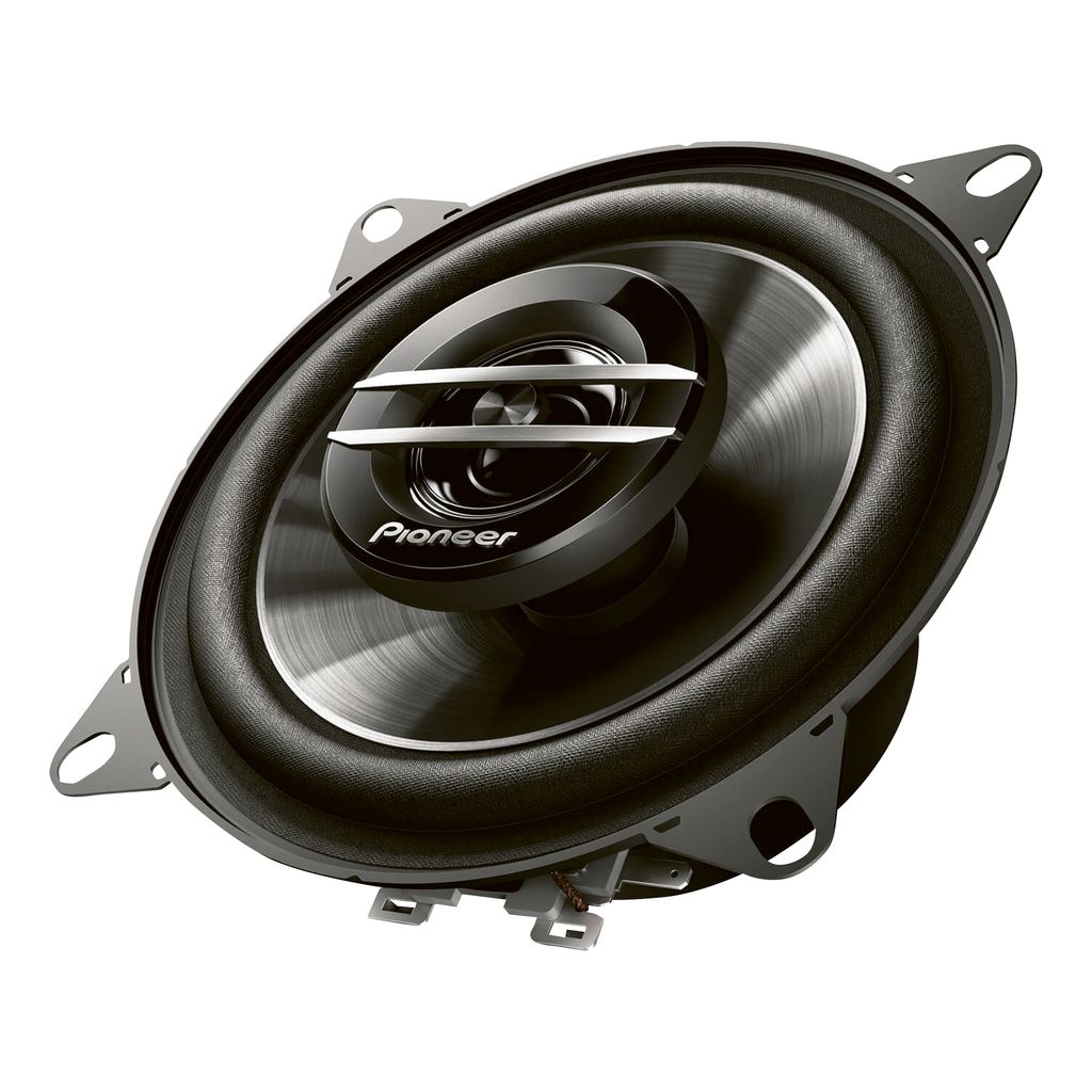 A car speaker on a white background.
