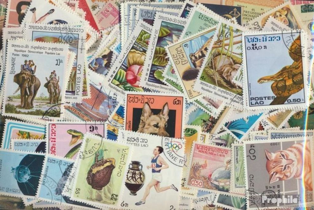 Briefmarken Laos 700 verschiedene Marken