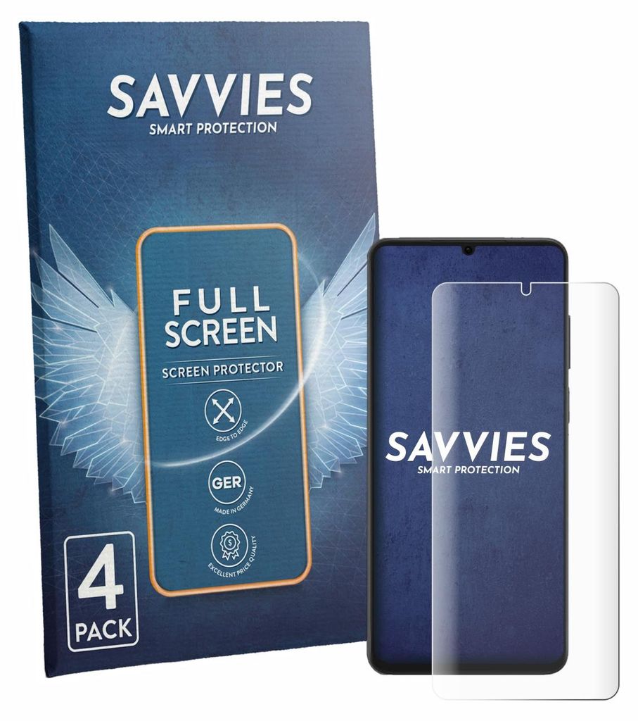 4x Savvies Fullscreen Schutzfolie für Honor X6d Displayschutz Folie Fullcover Klar Transparent