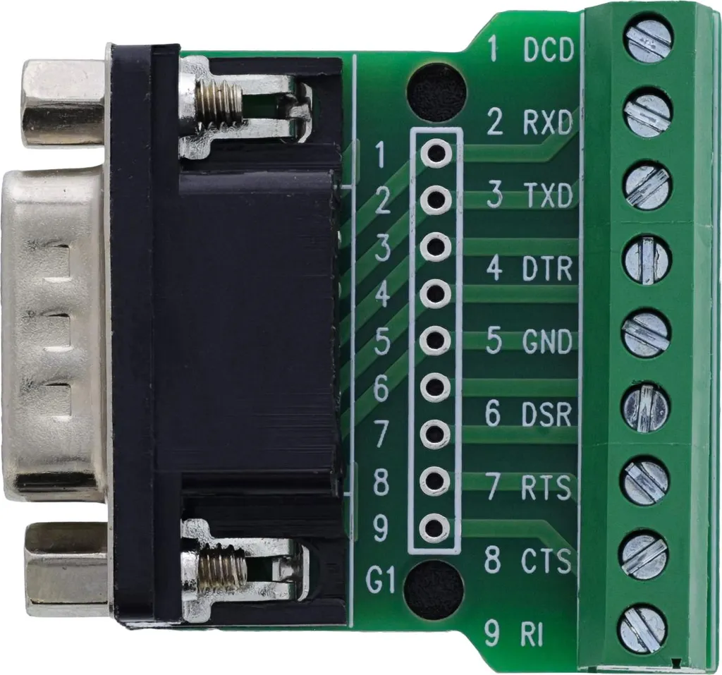 Connecteur DB9 Mâle sans Soudure pour Extension et Câblage Série