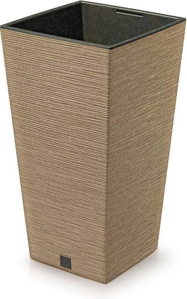 Pot de fleurs éco-responsable effet bois recyclé 39,5cm Prosperplast