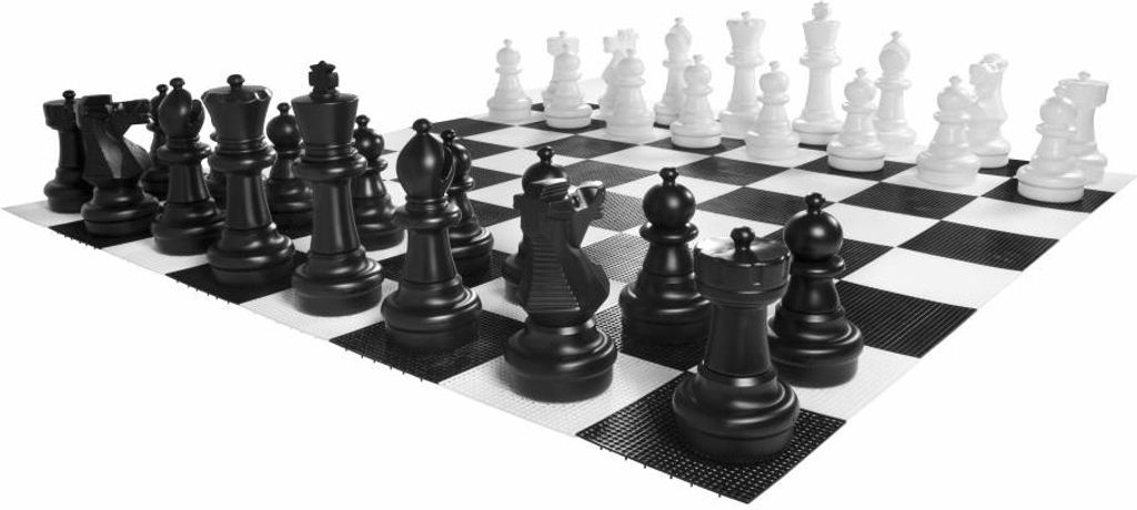 Ubergames - XXXL Giga-Schachspiel - Figuren bis 64 cm - UV-geschützt, so lange schön - ohne Brett, aber separat bestellbar