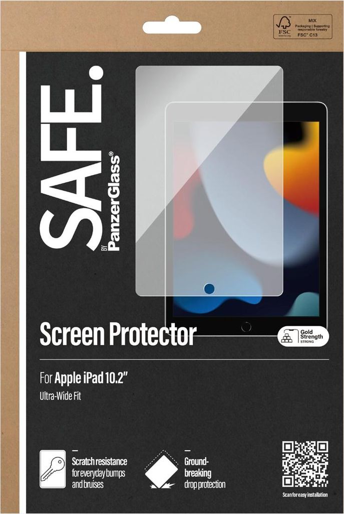 SAFE by PanzerGlass Screen Protector Apple iPad 10.2'' - Ultra Wide Fit