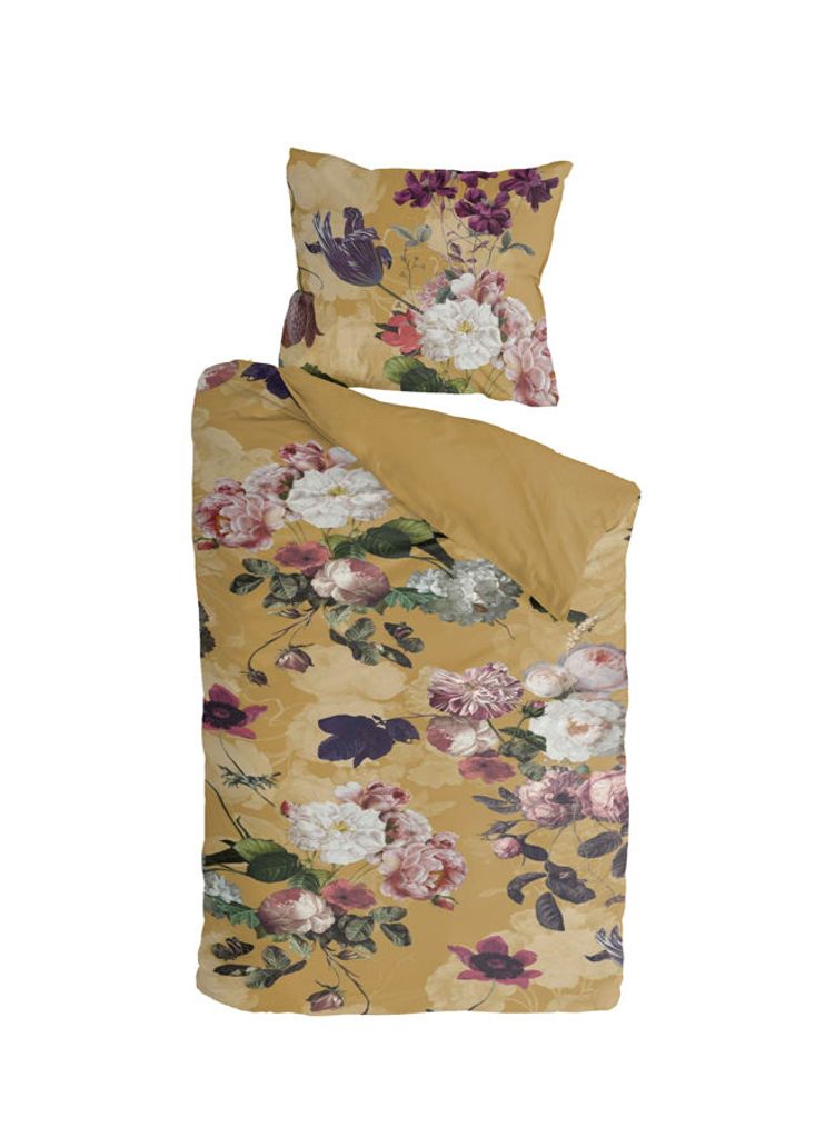Byrklund Bettwäsche Flowers United Ockergelb - 140x220 cm