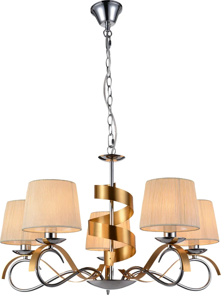 Lustre Multi-branches Chrome DENIS 35-23445 - Finition Miroir et Brillance