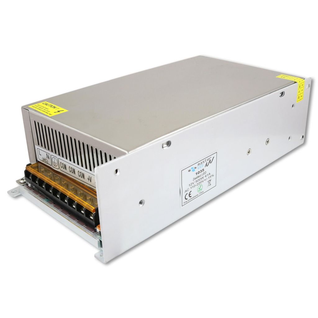 MasterLED LED Trafo 12V DC 500W 41A Modul Schaltnetzteil Netzgerät für LED Streifen Aktiv gekühlt