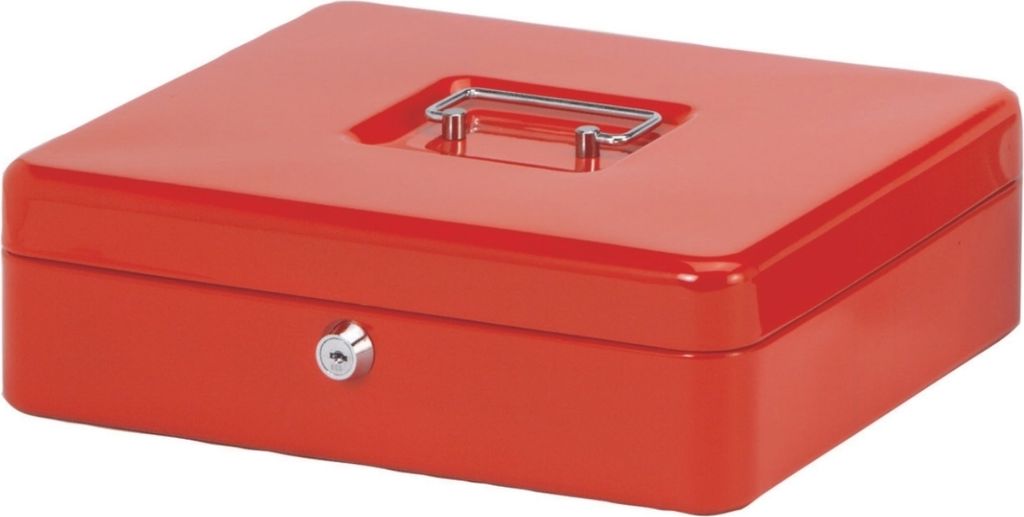 Geldkassette 4 30x24,5x9cm rot Packung mit 10 Stück