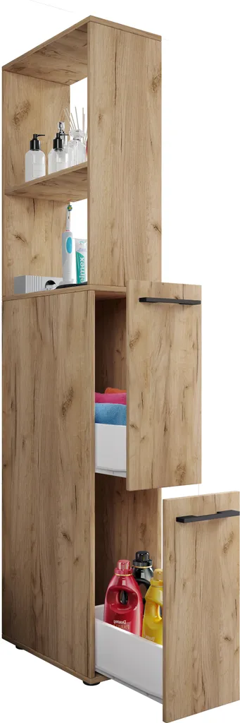 VCM Sadilo XL Meuble Colonne de Salle de Bain en Bois H183 x L25 x P50 cm