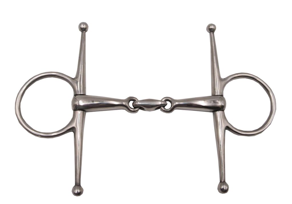 Royal Steel Knebeltrense Schenkeltrense aus Edelstahl doppelt gebrochen in 145mm