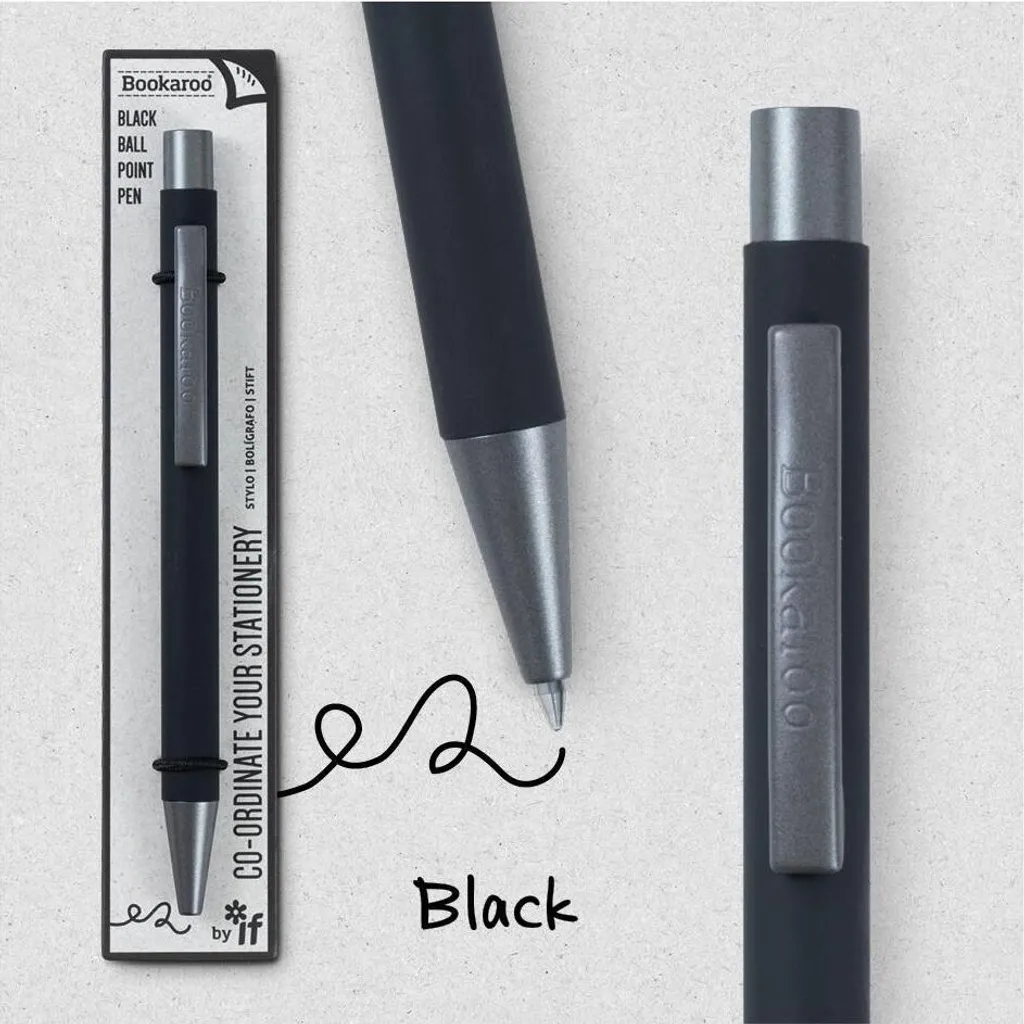Penna a Sfera Bookaroo Nera: Stile Soft-Touch per Veri Creative Minds