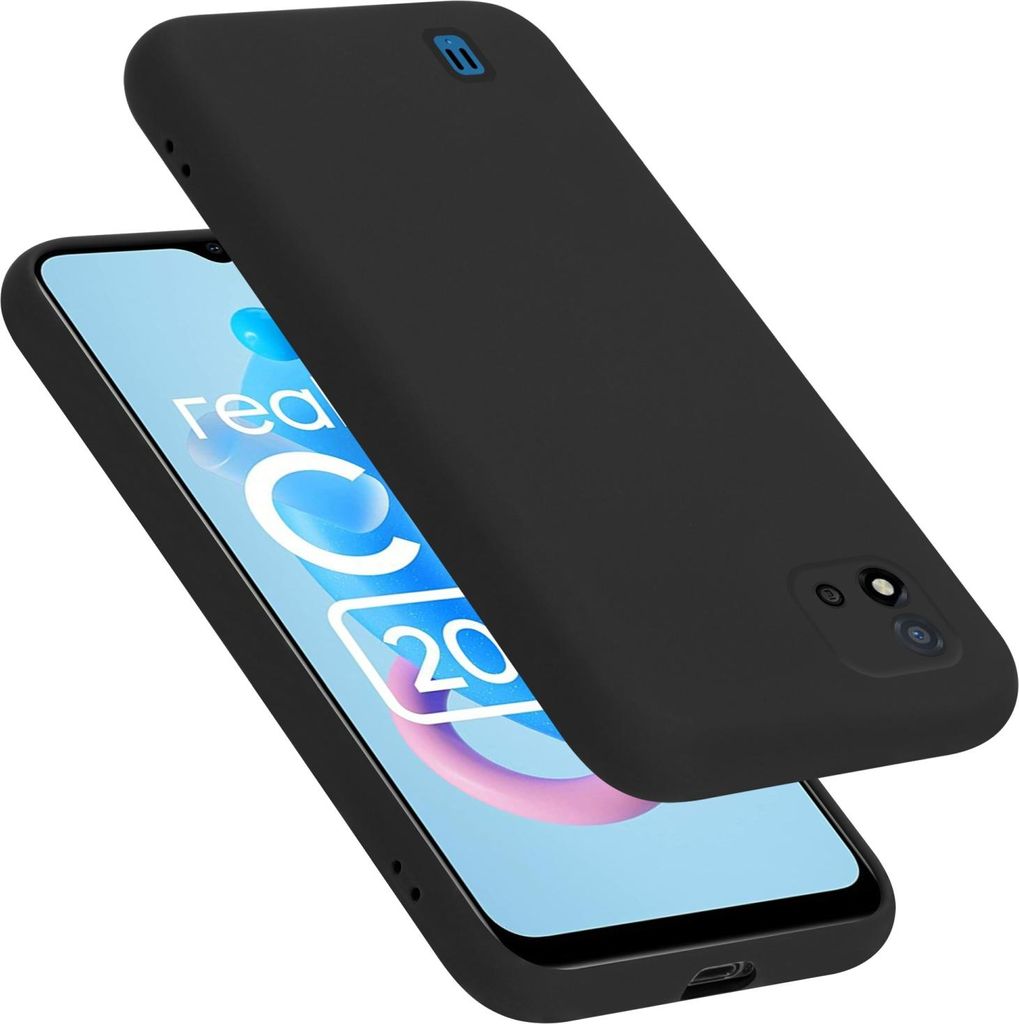 Cadorabo Schutzhülle für Realme C11 2021 Hülle in Schwarz Handyhülle Case Cover TPU Etui