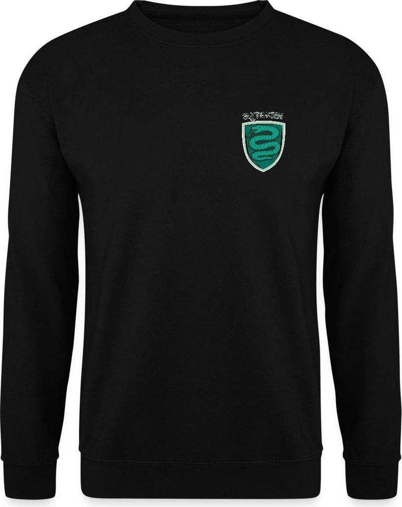 Spreadshirt Harry Potter Slytherin Kleines Logo Uni Pullover, S, Schwarz
