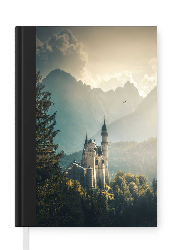 MuchoWow Notizbuch Tagebuch Haushaltsbuch Notebook A5 Natur - Schloss - Berg - Neuschwanstein - Notizblock - Notizheft - Notebook - Schreibblock ...