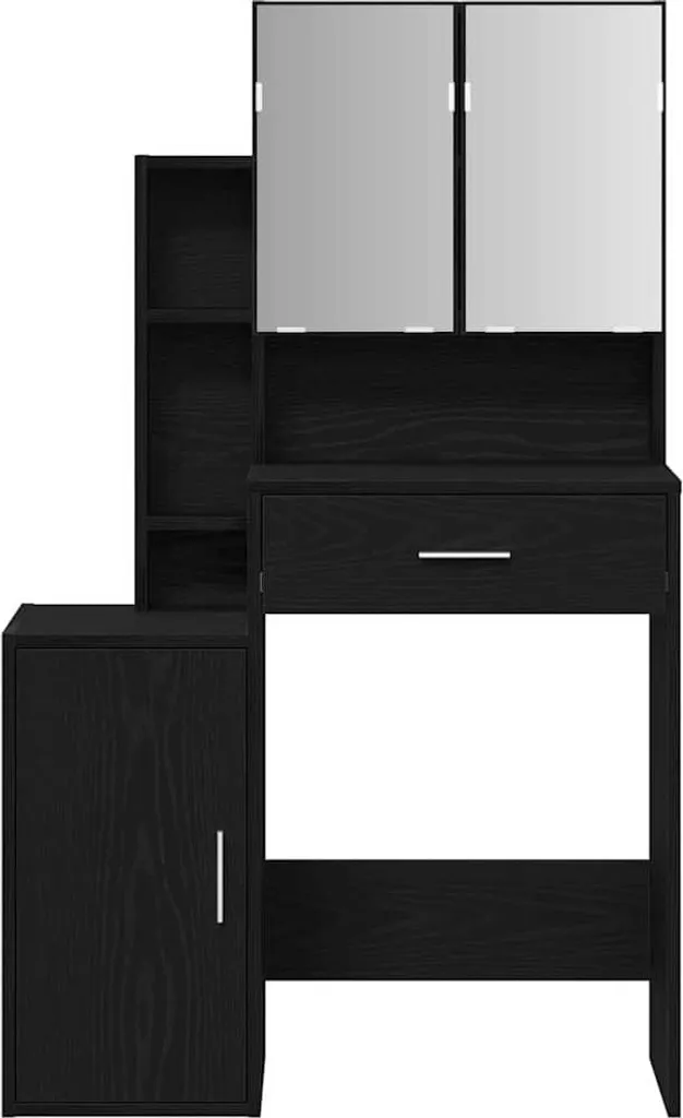 Offerta SYFAX™ Tavolo da Trucco Nero 80cm - Spedizione Veloce - 6