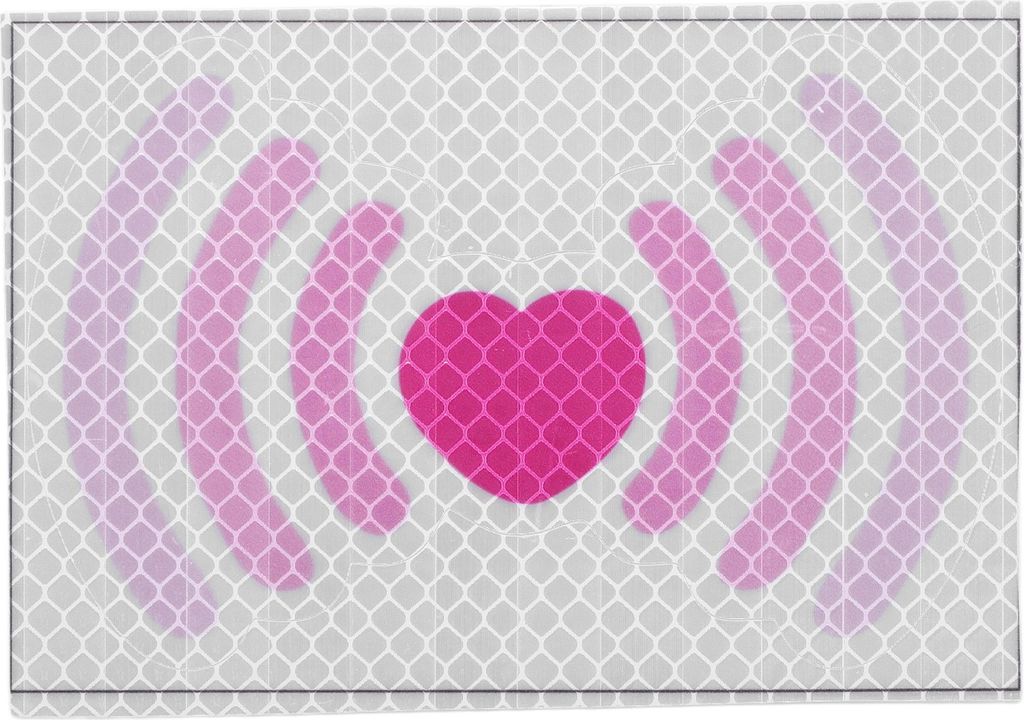 Reflektierende Stoßstangen-Aufkleber Pink Rechteck Signal Herz-Typ C Reflektierender Autoaufkleber Dekoration Fahrzeugkarosserie Oder Tür Oder Fe...