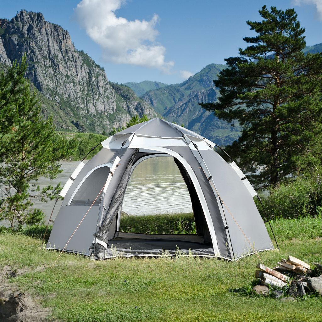 Campingzelt Automatik Sekundenzelt Pop Up Zelt 2 Personen wasserdicht Blau 