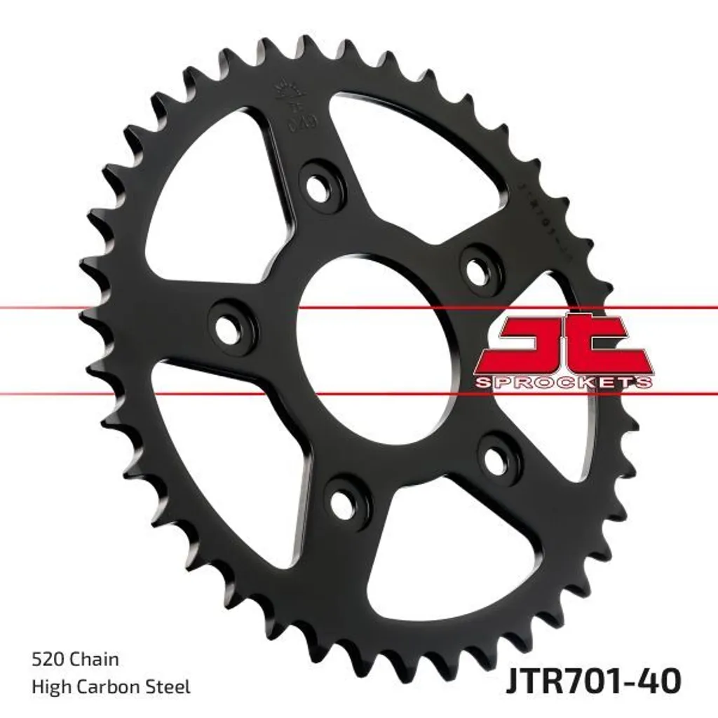 Pignon JTR701 40 dents pas 520 noir : éliminez les bruits de chaîne