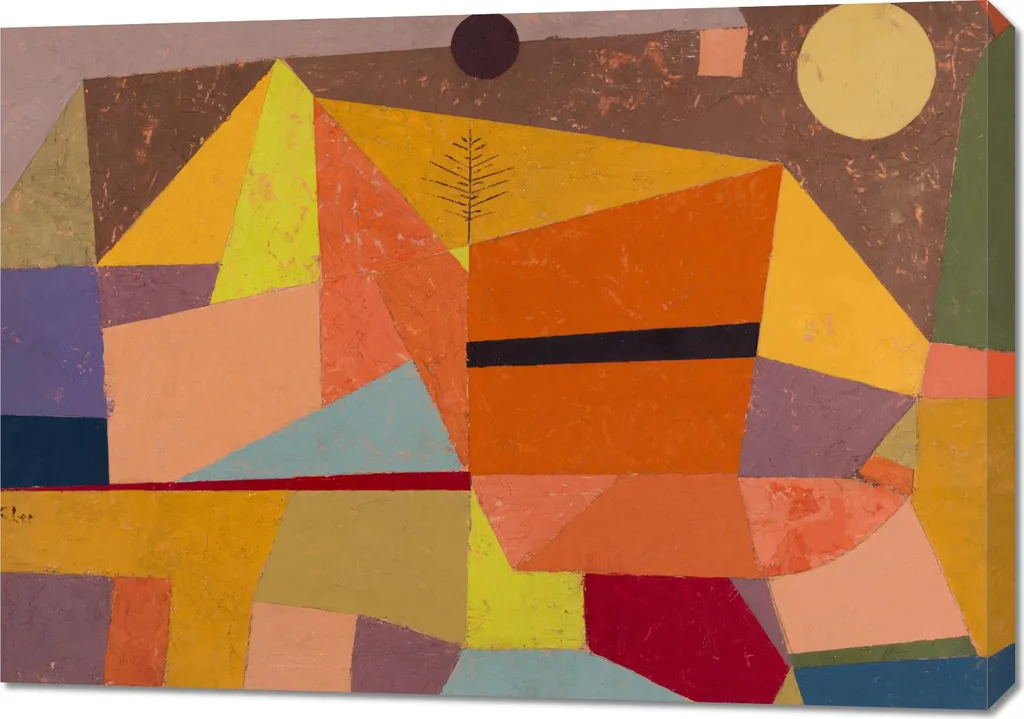 Tableau Salon Vintage Paul Klee Paysage Serein pour Ambiance Apaisante