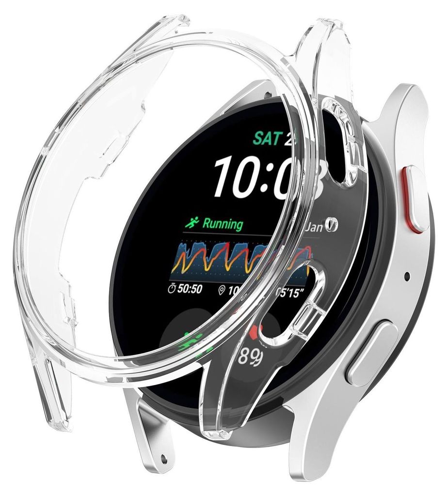 Für Samsung Galaxy Watch 7 40mm Kunststoff PC Smart Watch Gehäuse Hülle Transparent