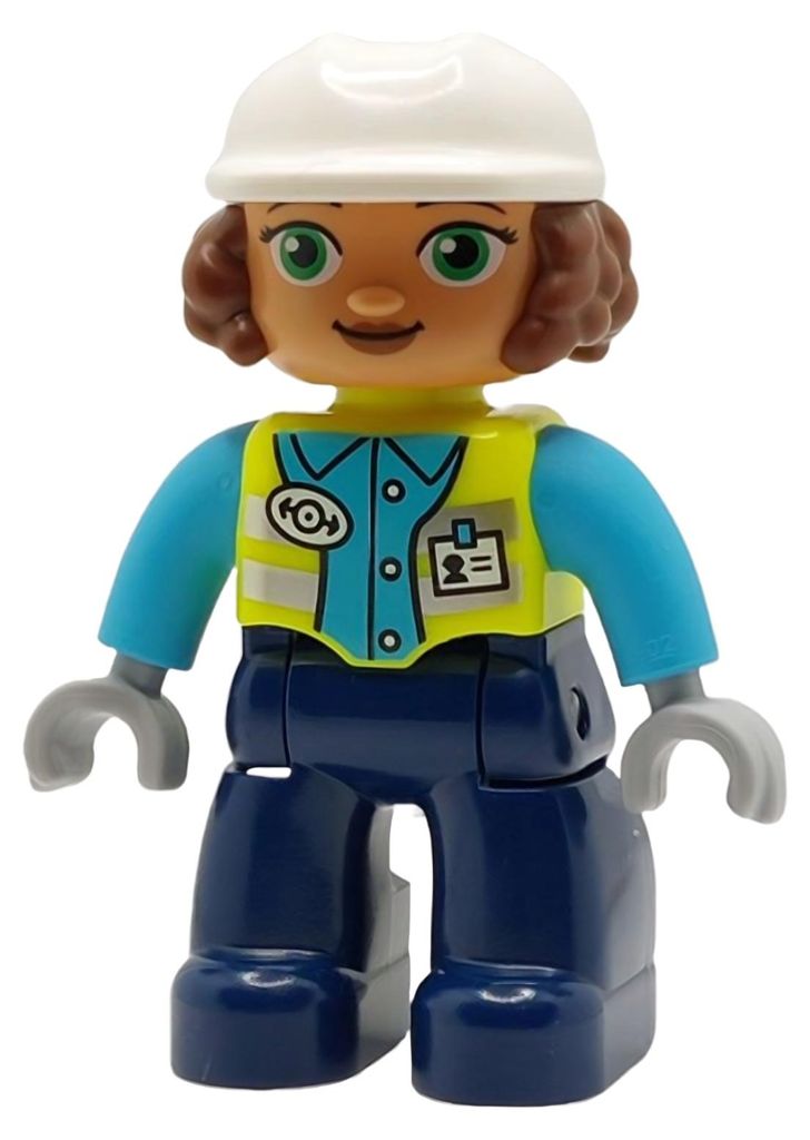 LEGO Minifigure Duplo, figura di un personaggio, operaia Immagine del prodotto 