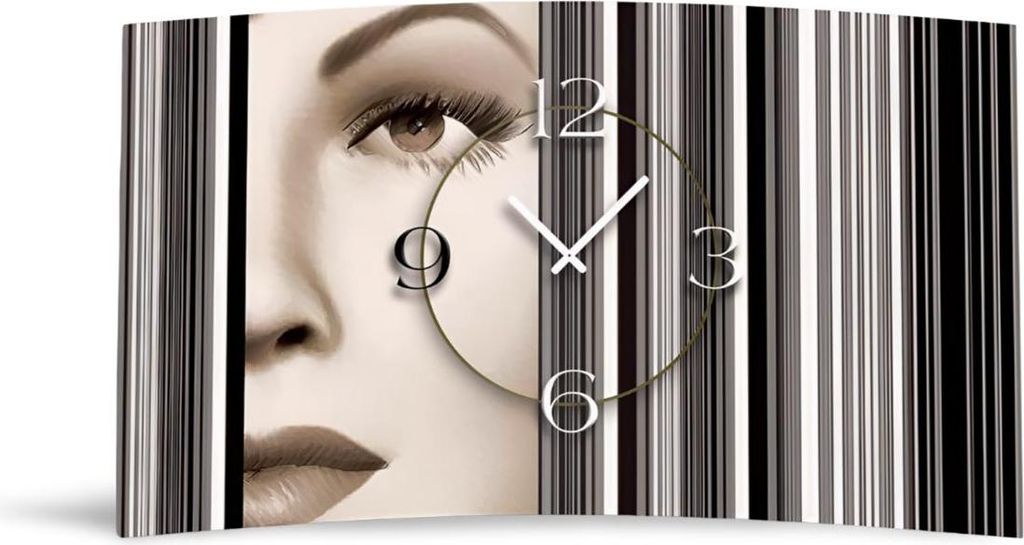 Digital Art Frau Designer Wanduhr modernes Wanduhren Design leise kein ticken DIXTIME 3D-0318
