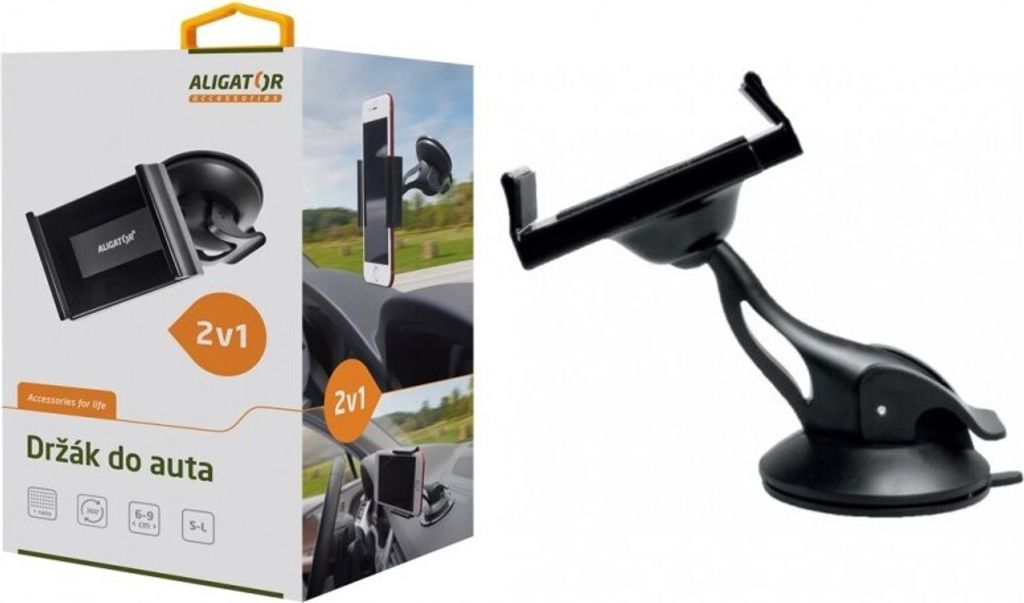 Aligator HA02, Handy/Smartphone, Passive Halterung, Auto, Schwarz