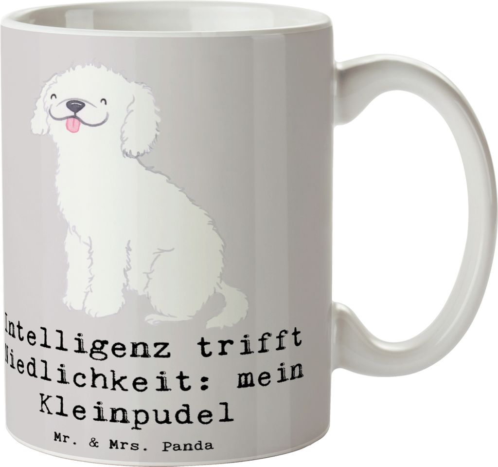 Mr. & Mrs. Panda Becher Niedlicher Kleinpudel - Grau Produktbild 