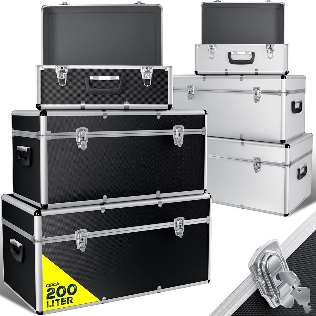Masko® 3er SET Alu Boxen Alubox Alukiste Transportbox Produktbild