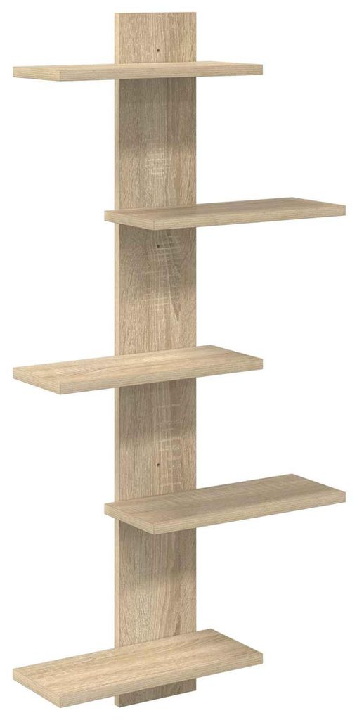 vidaXL Wandregal Sonoma-Eiche 48,5 x 15 x 101 cm Produktbild 