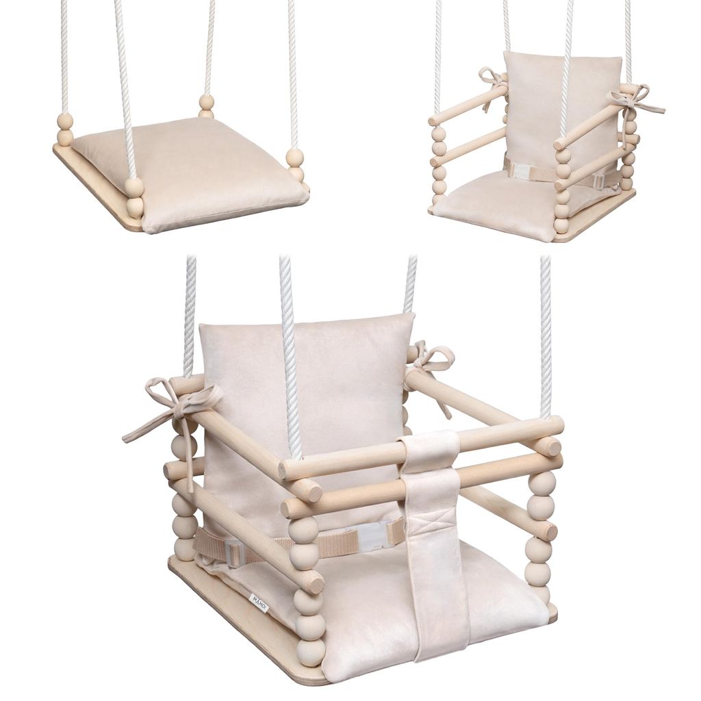 MAMOI Kinder schommel 3-in-1 met veiligheidsgordel, in Productafbeelding 