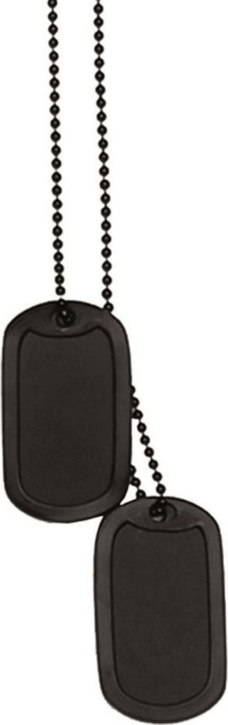 Mil-Tec Dog-Tags Hundemarken black mit Kette Produktbild 