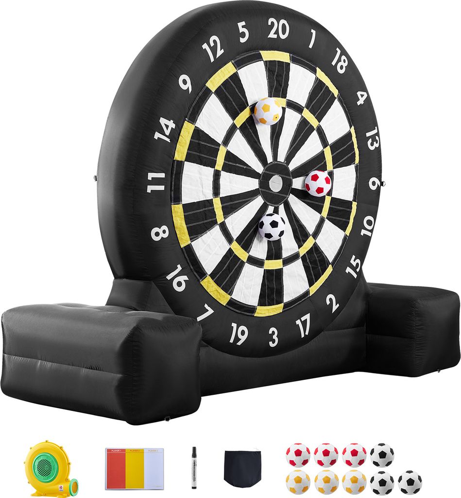SucceBuy Aufblasbares Fußball-Dartboard 2,44 m mit 9 Produktbild 