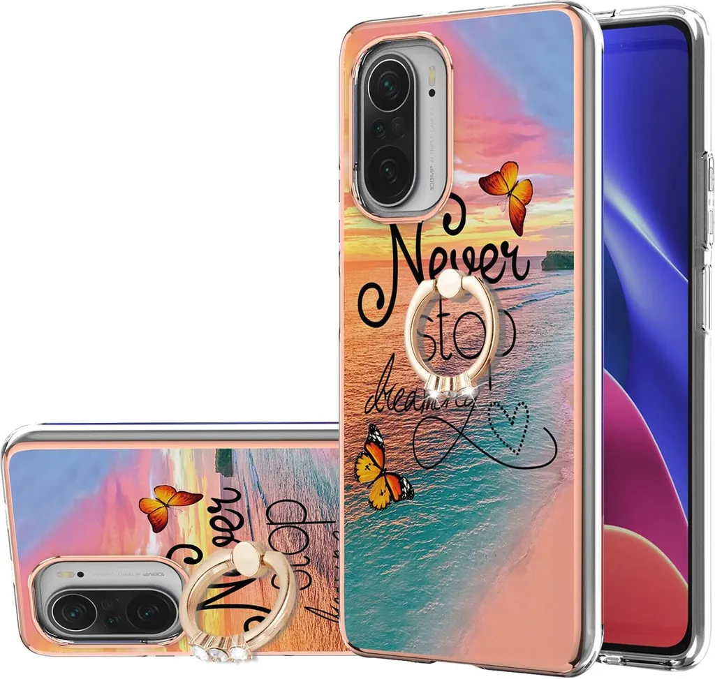 Custodia TPU Anti-Shock Xiaomi Poco F3 Mi 11i Supporto Anello