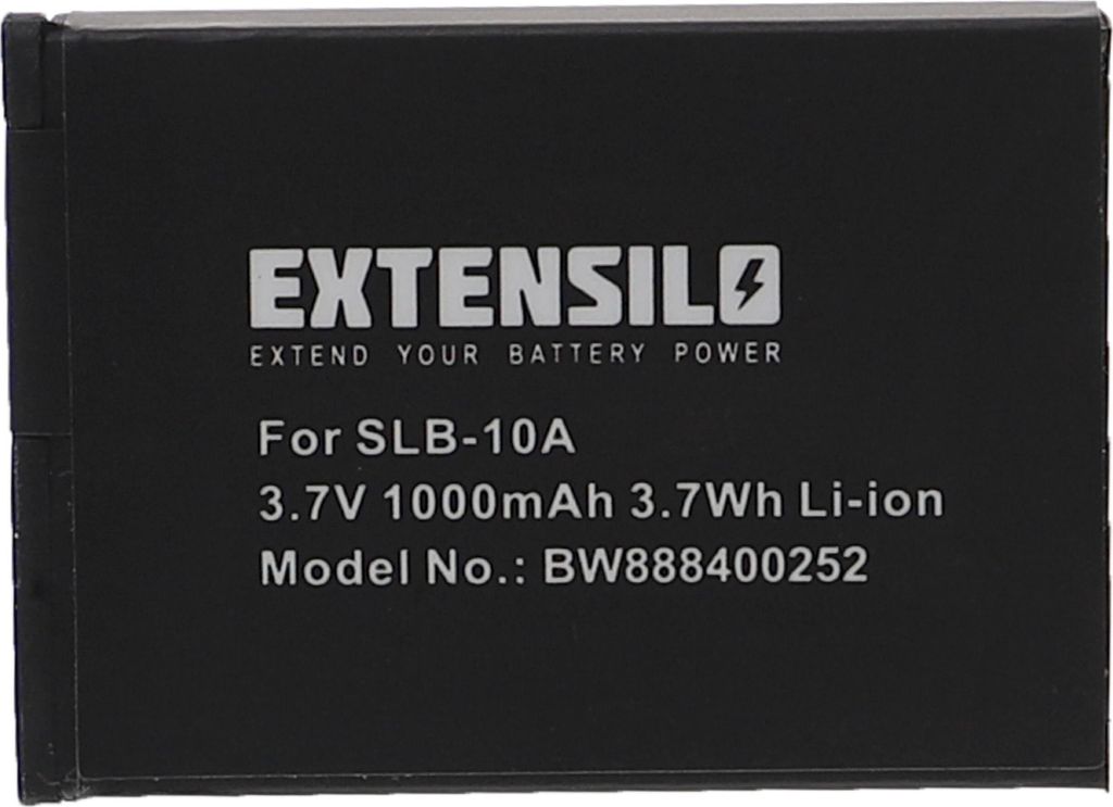 EXTENSILO Akku kompatibel mit Samsung EX2F, ES60, ES55, ES50, L210, L200, L110, L100, IT100, HZ15W, HZ10W, ES63 Kamera (1000 mAh, 3,7 V, Li-Ion)