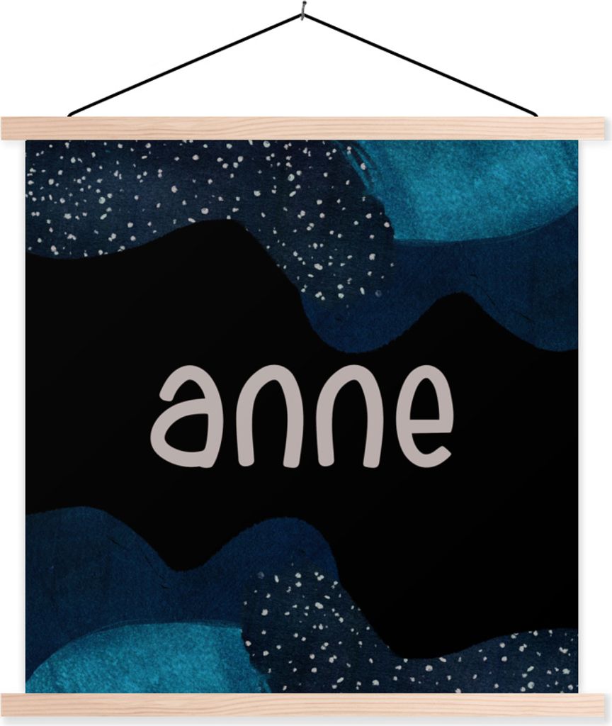 MuchoWow Textilposter Anne - Pastell - Mädchen 40x40 cm mit holzfarbenen Rahmen - Posterleiste