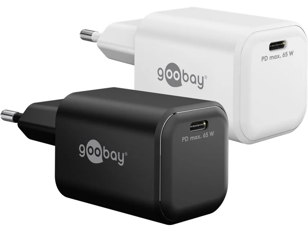 Chargeur de voyage USB-C 65W idéal MacBook et PC portable Goobay 79155