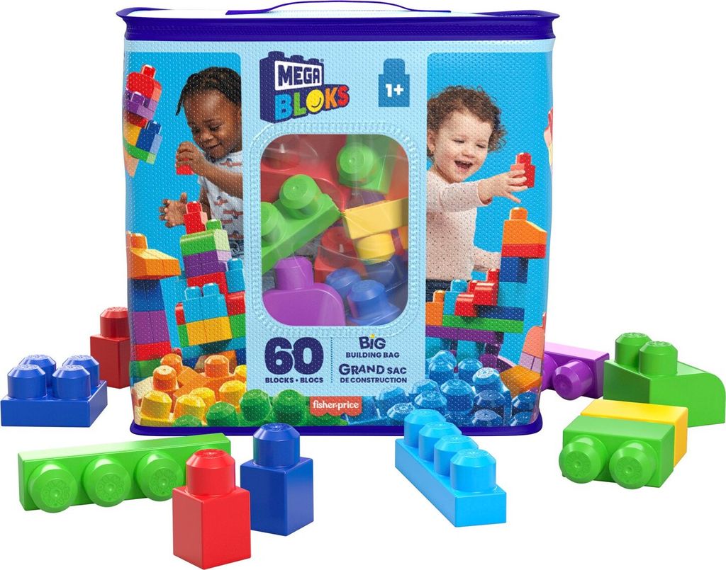 Mega Bloks Big ECO sáček kostek modrý Obrázek produktu 44