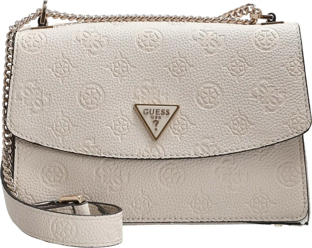 Sac porté épaule Guess Cresidia 24 cm pour femme en similicuir noir