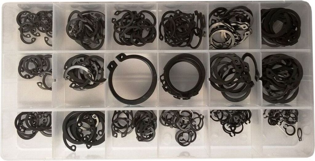 225 tlg Sicherungsringe - Satz Seegering Clips viele Größen Produktbild 