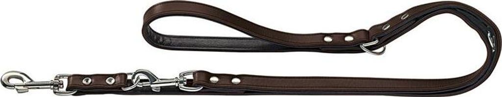 Verstellbare Führleine Basic 18/200, braun/schwarz
