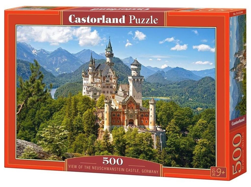 Puzzle 500 pezzi Vista del Castello di Neuschwanstein, Immagine del prodotto 