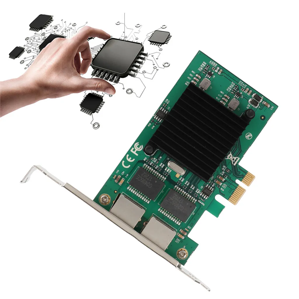 Carte réseau PCI-E Gigabit Ethernet avec puce haute performance 1Gbps