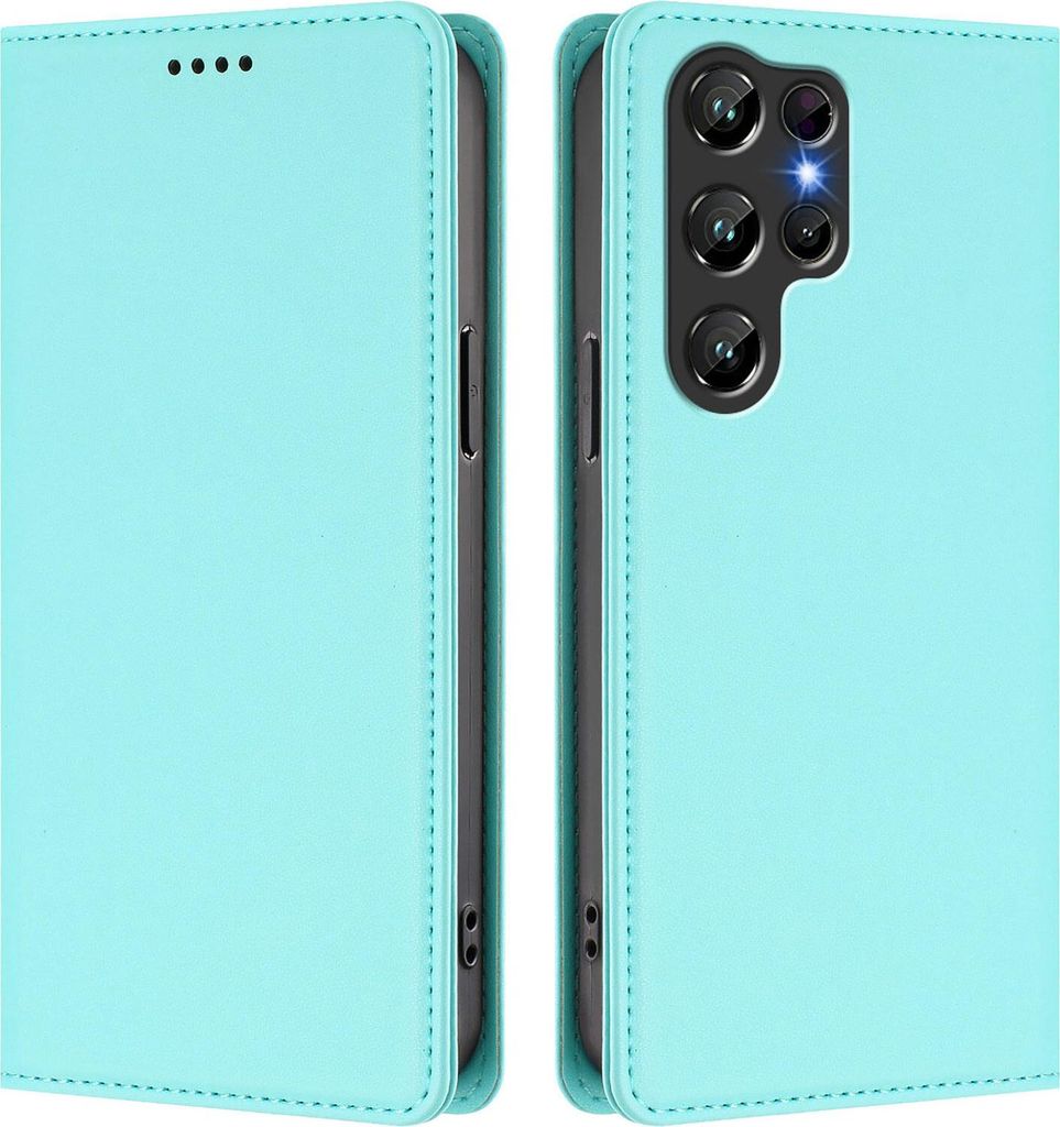 Handyhülle für Oukitel C61 / C61 Pro, Kunstleder Klapphülle Stoßfeste Magnetische Hülle mit Ständer Türkis