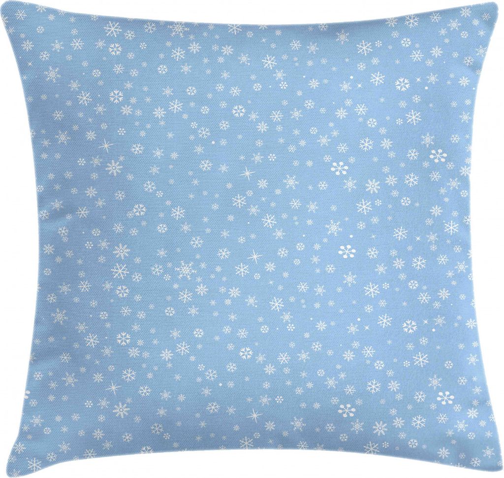 ABAKUHAUS Winter Kissenbezug, Schneeflocken fallen, für den Innen oder Außen Bereich geeignet mit Reißverschluß Waschbarer Stoff, 50 x 50 cm, B...