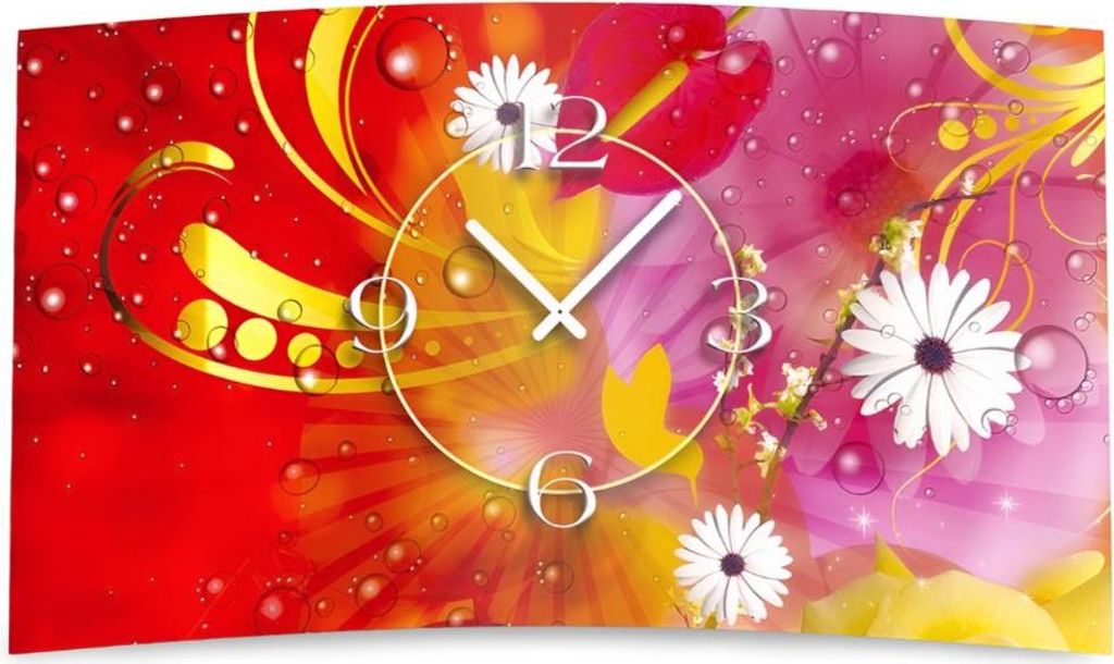Digital Designer Art Designer Wanduhr abstrakt modernes Wanduhren Design leise kein ticken DIXTIME 3DS-0405
