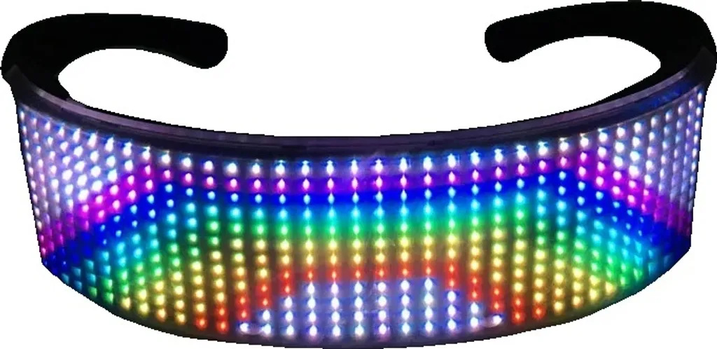 Lunettes LED Rythme Musical Bluetooth - Affichage Personnalisable Lot de 2