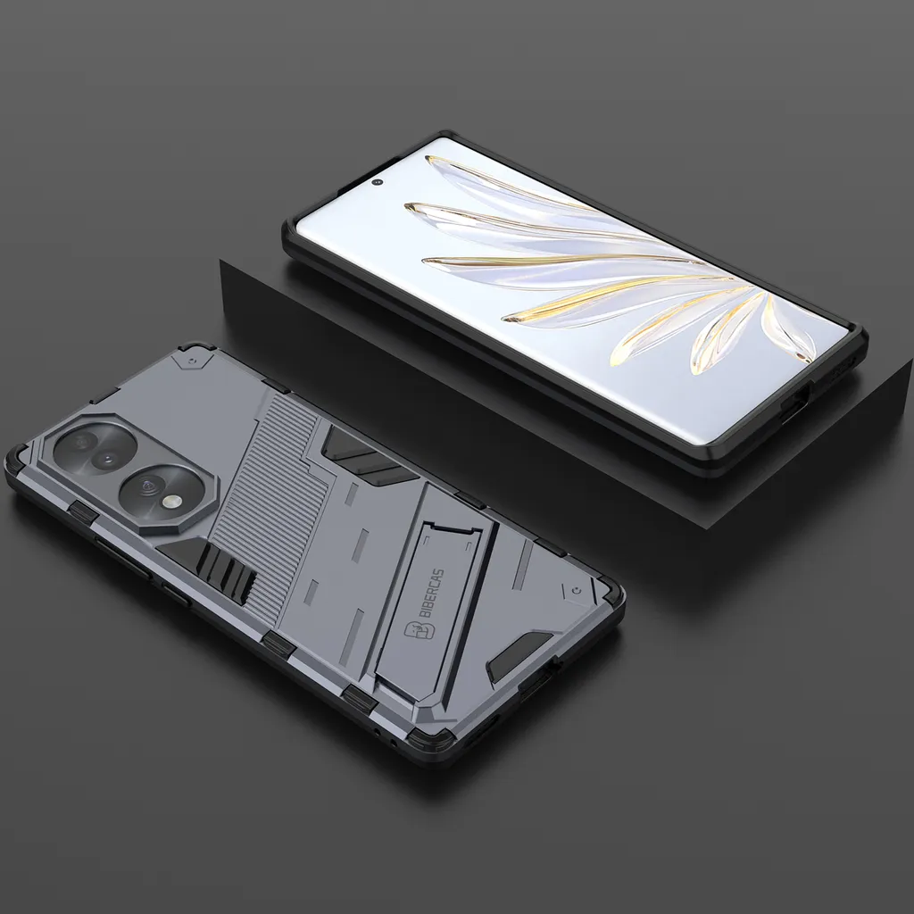 Custodia Design per Honor 70 Grigio: Funzionalità e Protezione Ibrida - 6