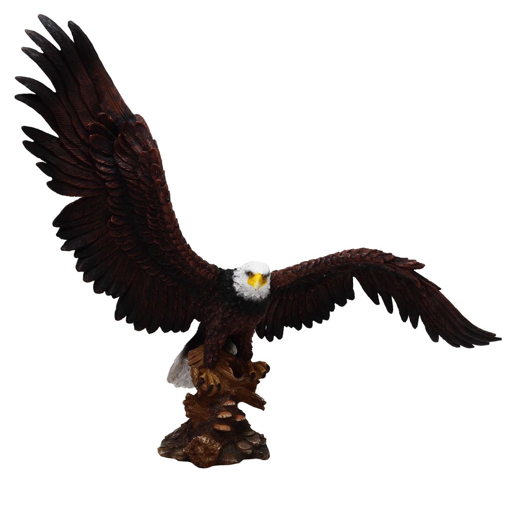Dekofigur Indoor - XXL Adler bemalt- Tierfigur Statue Skulptur handbemalt