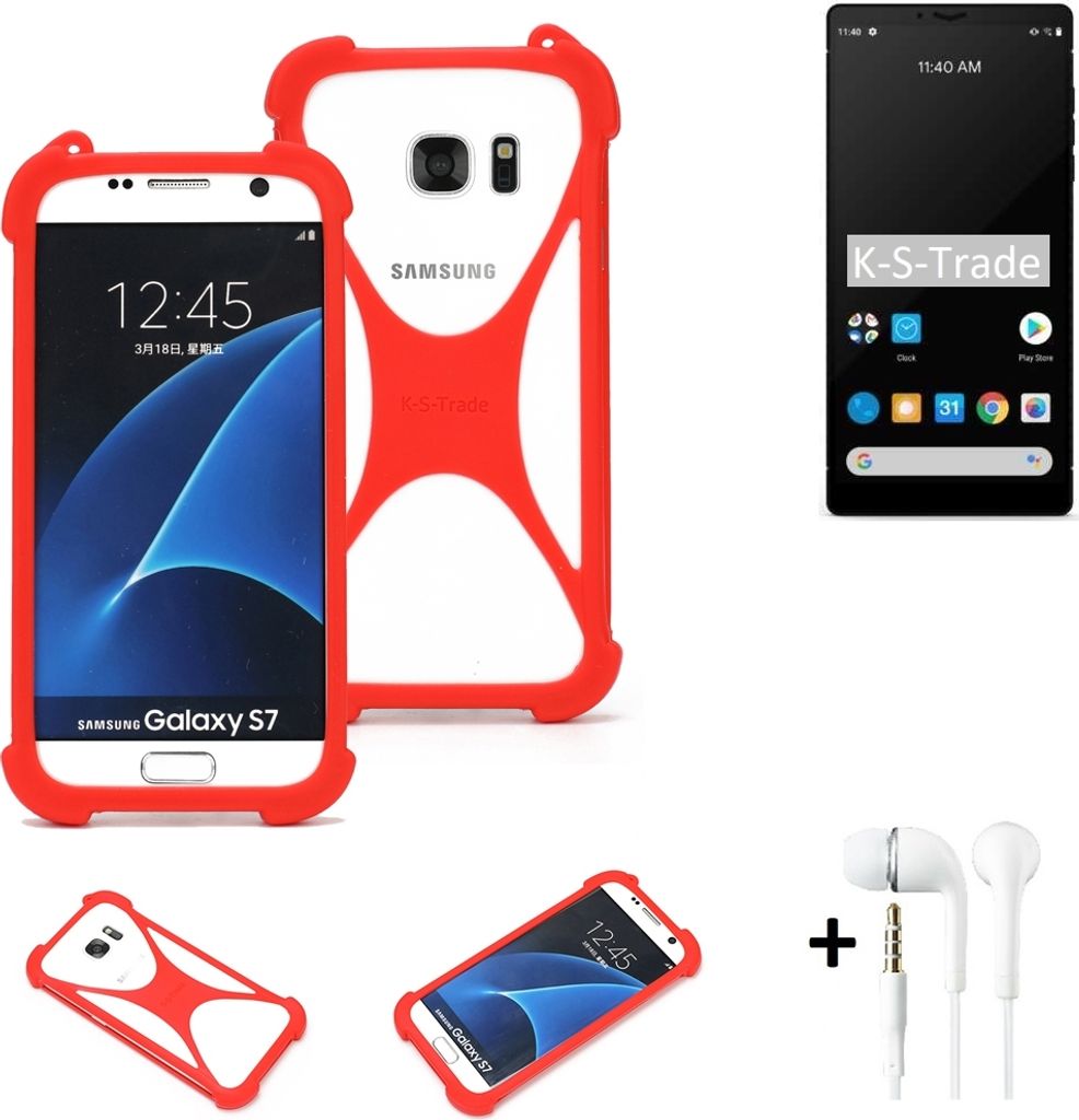 Handy-hülle + Kopfhörer kompatibel mit Carbon 1 MKII Schutz-hülle Bumper Silikon Schutz Hülle Cover Case Silikoncase Silikonbumper TPU Softcase